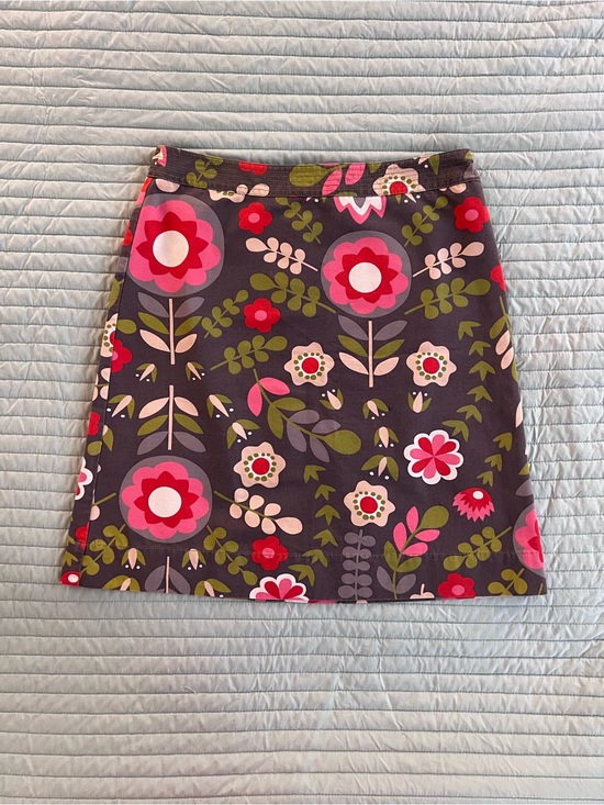 Boden Dresses & Skirts - Boden Floral Mod A-Line Skirt — Charcoal, Pink, Red & Olive